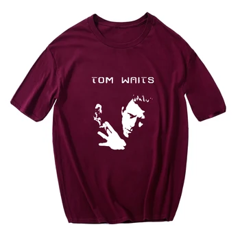 Том Wait rock band мъжка тениска дишаща памучен метална група свободна градинска облекло за хип-хоп хипстер пънк козметична мъжка тениска облекло