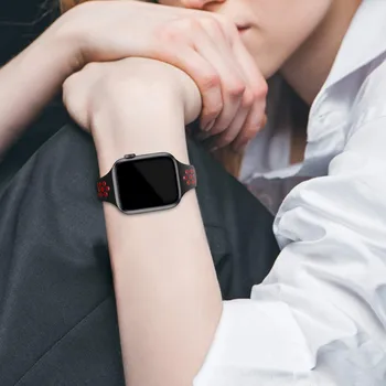 Тънък ремък за Apple Watch band 40 мм 44 мм iWatch Band 38 мм 42 мм и Дишаща Спортен силиконов гривна Apple watch 5 4 3 21 44 40