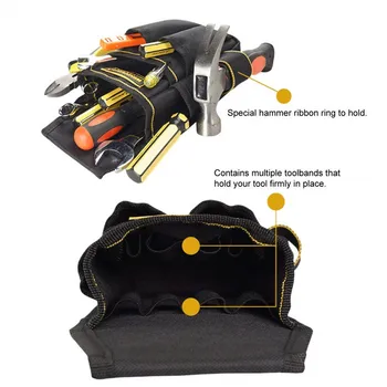 Чанта за Инструменти 600D Oxford Tool Belt for Electrician Technician Waist Pocket Pouch Small Tool Bag With Belt Screwdriver Holder